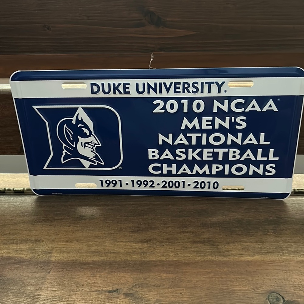 Duke 2010 National Champions license plate
